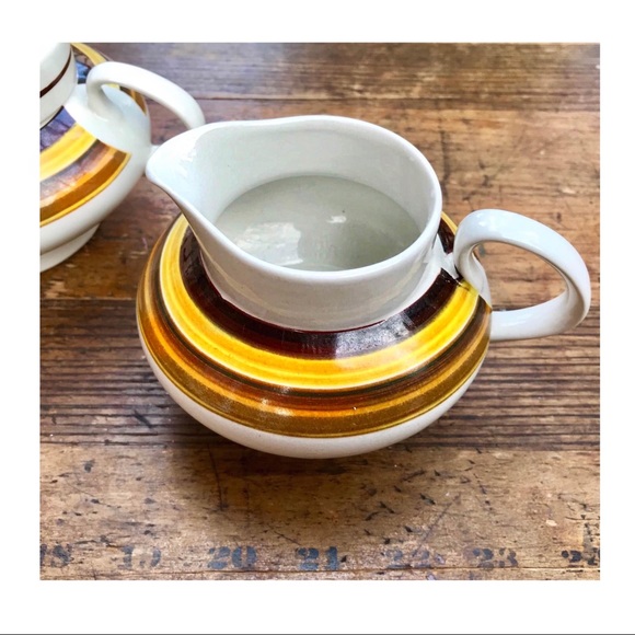 Mid Century Modern Vintage Sugar Bowl Creamer Set - Picture 4 of 7